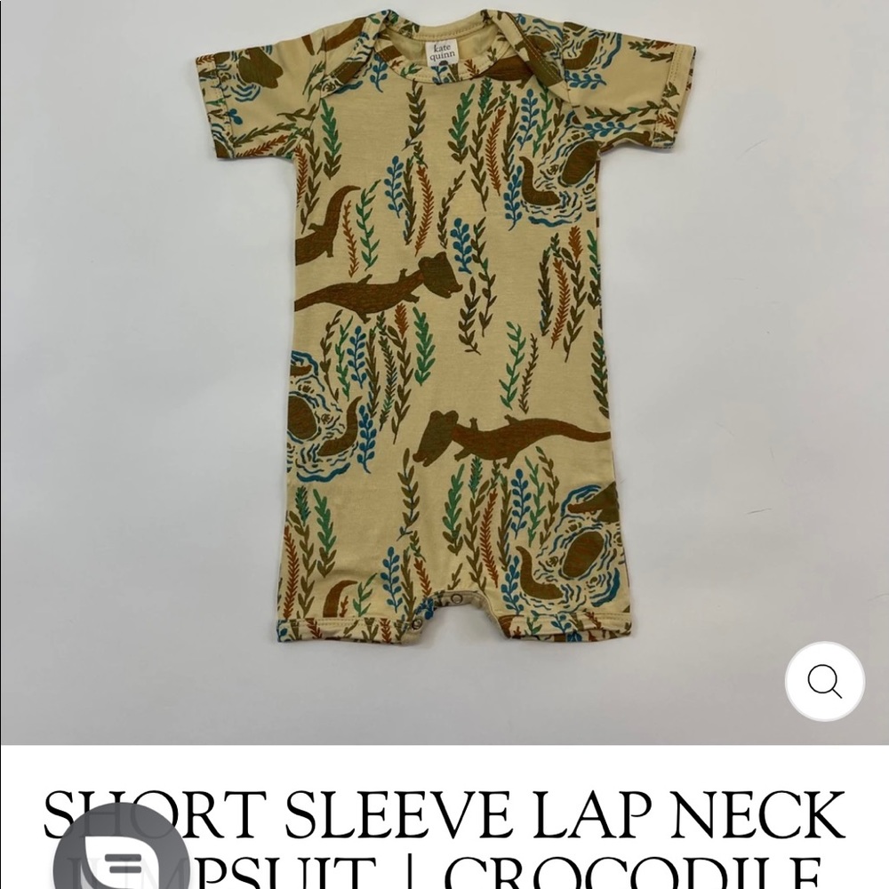 Crocodile alligator summer shortie short sleeved jumpsuit Kate Quinn NWT